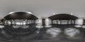 Empty white room with mansard without furniture. full spherical hdri panorama 360 degrees in interior room in modern apartments,