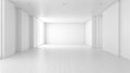 empty white room modern space interior 3d rendering Royalty Free Stock Photo