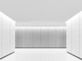 Empty white room modern space interior 3d rendering image Royalty Free Stock Photo