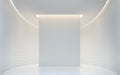Empty white room modern space interior 3d rendering image Royalty Free Stock Photo
