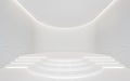 Empty white room modern space interior 3d rendering image Royalty Free Stock Photo