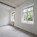 Empty white room and white wall with window Royalty Free Stock Photo