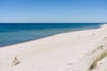 Empty white sand beach at curonian spit