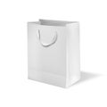 Empty white shopping paper bag. Vector eps10 Royalty Free Stock Photo