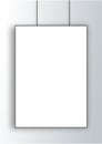 Empty white A4 sized paper square whiteboard mockup