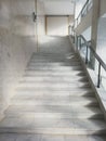 Empty white stairways in modern building