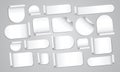 Empty white stickers set Royalty Free Stock Photo