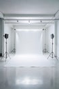 Empty white studio background Royalty Free Stock Photo