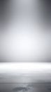 Empty White Studio Room with Grey Floor and Spotlight Royalty Free Stock Photo