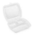 Empty white styrofoam meal box Royalty Free Stock Photo