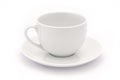 Empty white tea cup and saucer Royalty Free Stock Photo