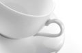 Empty white tea cup and saucer Royalty Free Stock Photo