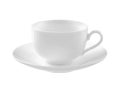 Empty white tea cup and saucer Royalty Free Stock Photo