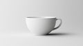 Empty white teacup on a light background Royalty Free Stock Photo