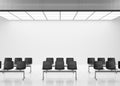 Empty white wall in modern public space. Mock up for advertisement. Free, copy space for your billboard. White waiting Royalty Free Stock Photo