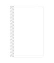 Empty white wire bound notebook legal paper format - vector mock-up