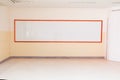 Empty whiteboard in the classroom Under construction new To study Royalty Free Stock Photo