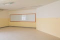 Empty whiteboard in the classroom Under construction new To study Royalty Free Stock Photo