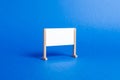 Empty whiteboard or stand. Minimalism. Business process concept, strategy planning at meetings and briefings. Education, teaching