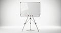 Empty whiteboard on a tripod easel for presentations and meetings Royalty Free Stock Photo