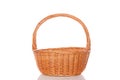 An empty wicker basket