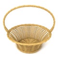 Empty wicker basket. 3D