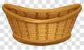 Empty wicker basket for flowers. Large birds nest for eggs Royalty Free Stock Photo