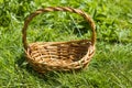 An empty wicker basket Royalty Free Stock Photo