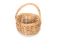 Empty wicker basket isolated