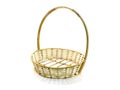 Wicker basket isolated on white background Royalty Free Stock Photo