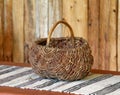 Empty wicker basket Royalty Free Stock Photo