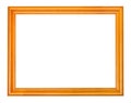 Empty wide varnished wooden picture frame