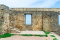 Empty window in an ancient stone wall. Naryn-Kala Royalty Free Stock Photo
