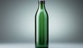 Empty wine bottle with green label, symbolizing freshness and winery generated by AI Royalty Free Stock Photo