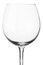 Empty wine glass close up on white Royalty Free Stock Photo