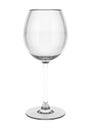 Empty wine glass isolated on white Royalty Free Stock Photo