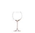 Empty wine glass isolated  white Royalty Free Stock Photo