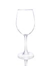 Empty wine glass. isolated on a white background Royalty Free Stock Photo