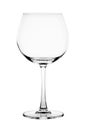 Empty wine glass isolated on the white background
