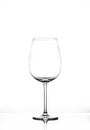 Empty wine glass isolated on white background Royalty Free Stock Photo