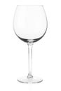 Empty wine glass isolated on white Royalty Free Stock Photo