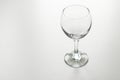 Empty wine glass one. Drinkware. Glass for alcohol