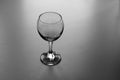 Empty wine glass one. Drinkware. Glass for alcohol