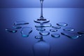 Empty wine glasses on a clean gradient background Royalty Free Stock Photo