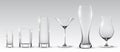 Empty wine glasses collection Royalty Free Stock Photo