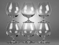 Empty wine Glasses Royalty Free Stock Photo