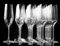 Empty wine glasses Royalty Free Stock Photo