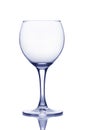 Empty wineglass.