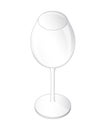 Empty wineglass isolated illustration