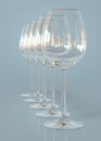 Empty wineglasses